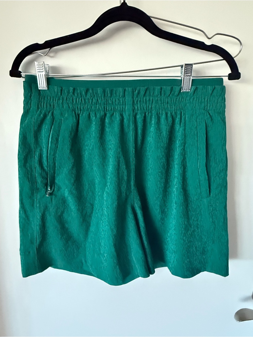 Athleta Emerald Green High-Waist Elastic Shorts